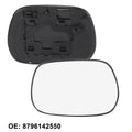 Left Side Mirror Glass with Backing Plate Replacement for Toyota RAV4 (2013–2018)