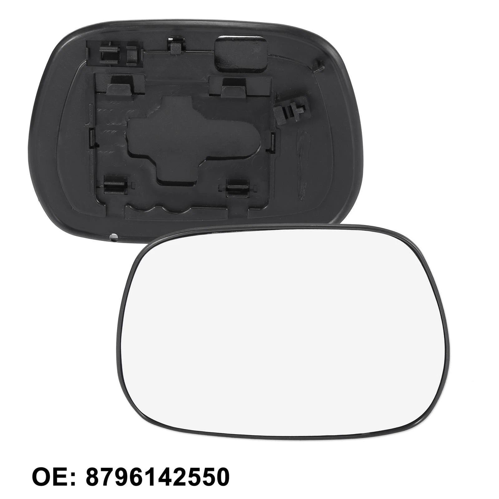 Left Side Mirror Glass with Backing Plate Replacement for Toyota RAV4 (2013–2018)