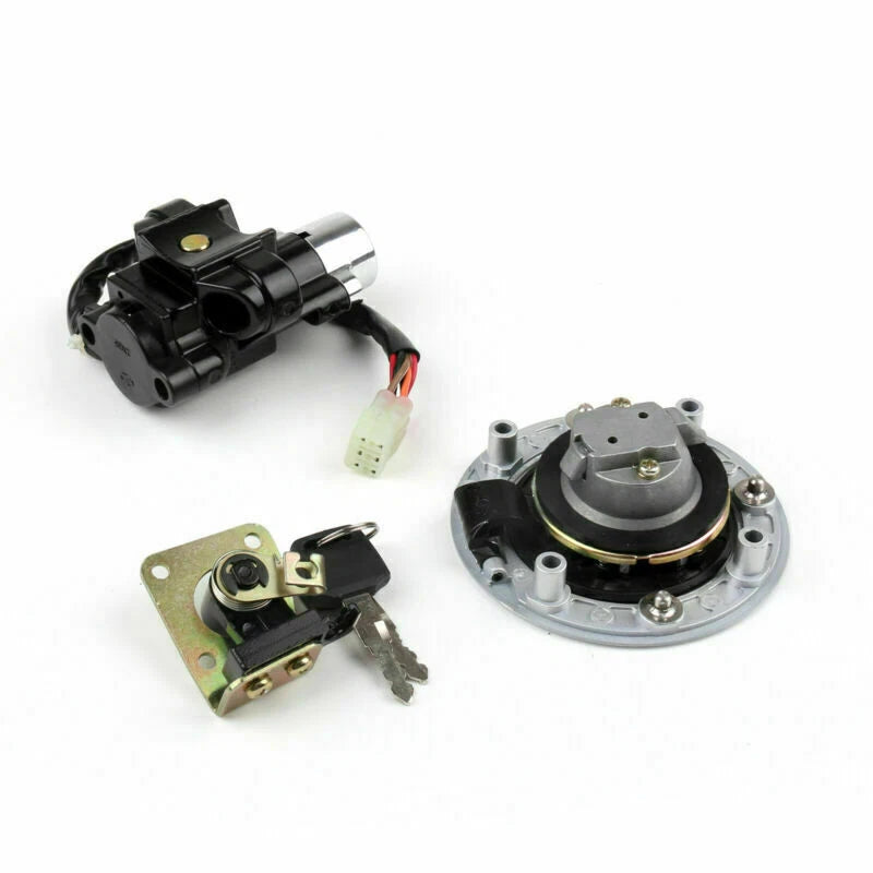 Set of 3 Ignition Switch Fuel Cap Seat Lock for Suzuki Katana GSX600F GSX750F (1998–2006)
