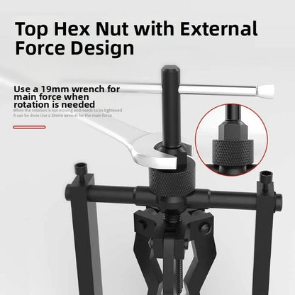 3 Jaw Puller for Bearings - Secure Grip on Oily Surfaces