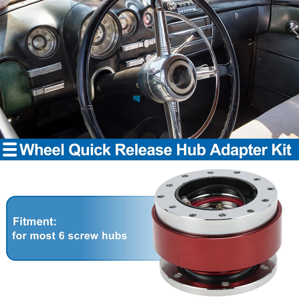 Steering Wheel Quick Release Hub Adapter for Universal 12 Hole Wheels