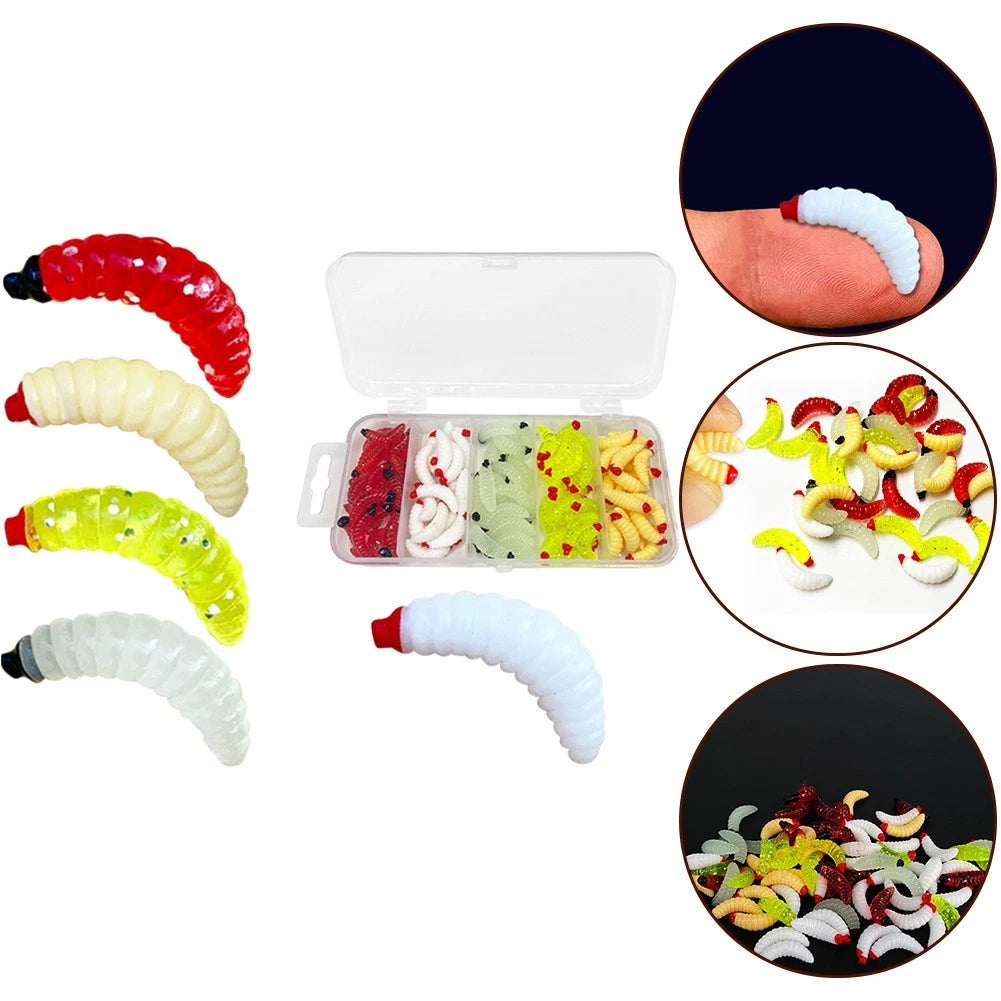 100pcs Soft Fishing Lure for Salmon and Trout
