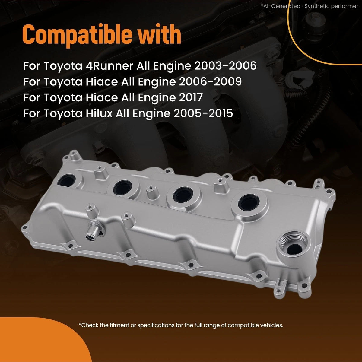 Engine Valve Cover for Toyota Hiace (2017) 1121030110, Mounting Hardware