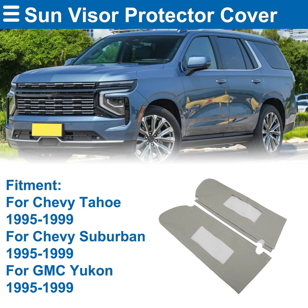 Sun Visor Cover Set Left Right for Chevy Tahoe (1995–1999) Gray