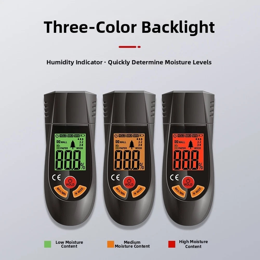 LCD Moisture Meter for Wood Surface Covering & Wall Moisture Detection
