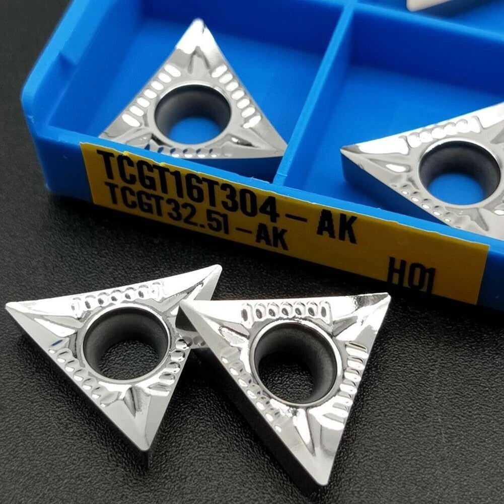 10pcs TCGT16T304AK Carbide Inserts for Aluminum (Compatible with )