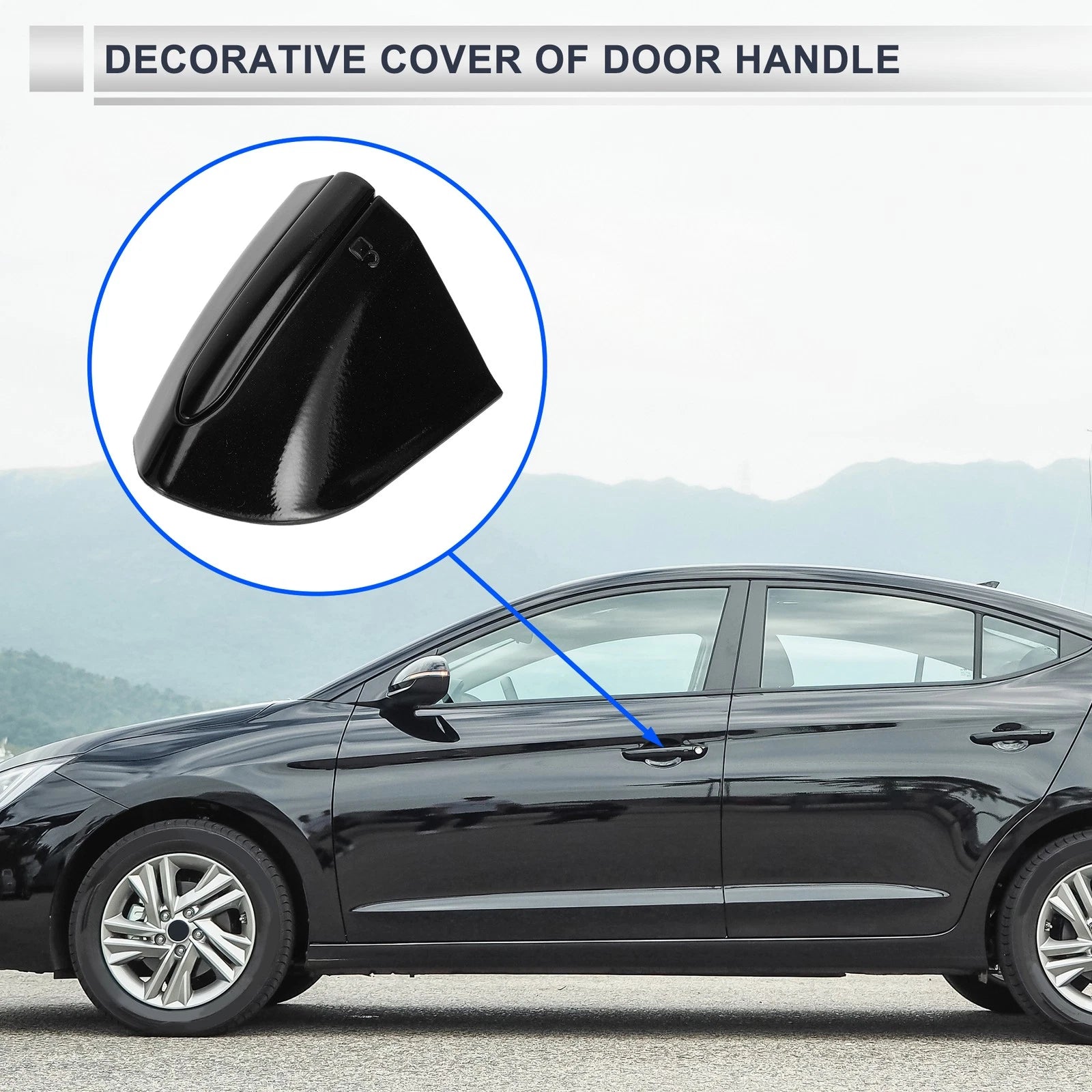Front Left Door Handle End Cap for Ford Mondeo Edge Taurus (2013–2020) Black