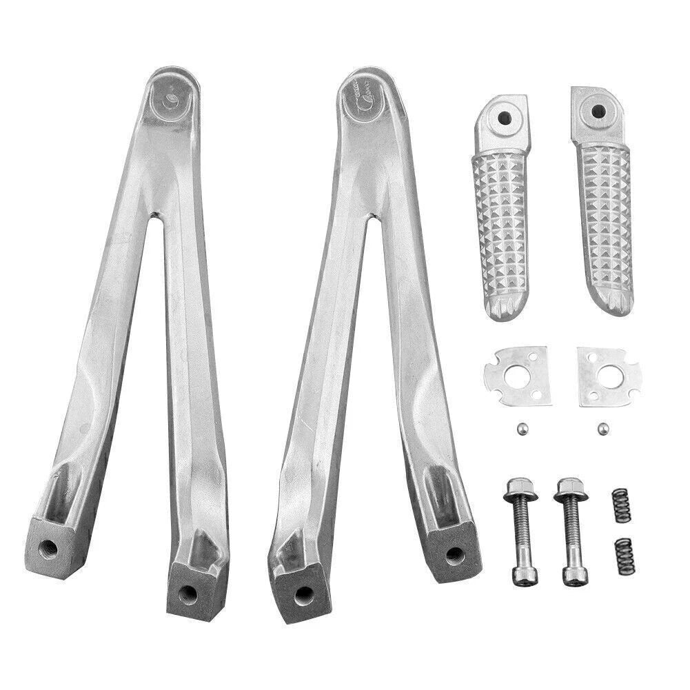 Passenger Rear Footrests Footpegs Brackets for Yamaha YZF R1 (2004–2008)