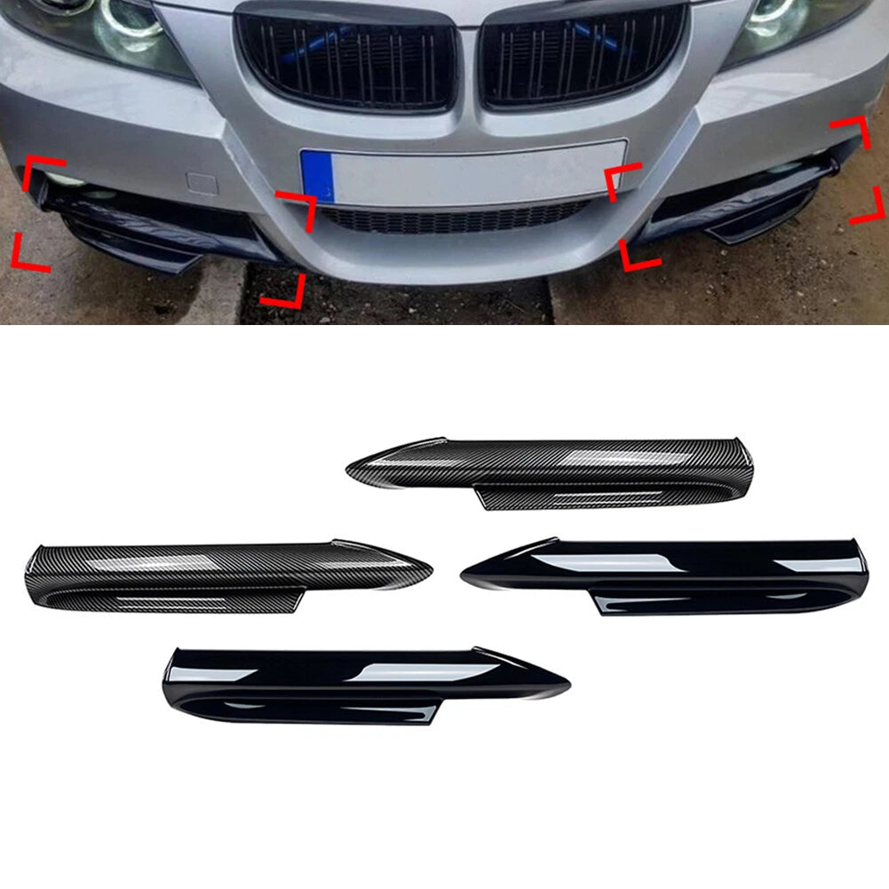 Front Bumper Splitter Lip Canard for BMW 3 Series E90 E91 (2005–2008)
