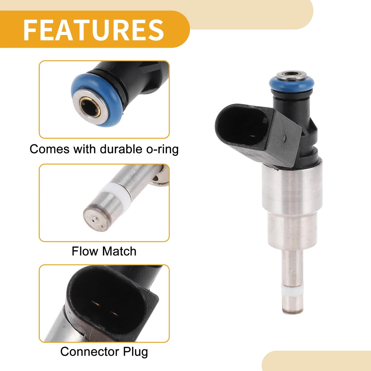 1 Pc Fuel Injector No. 0261500014/06F906036 for Audi A3 Hatchback (2003–2008)