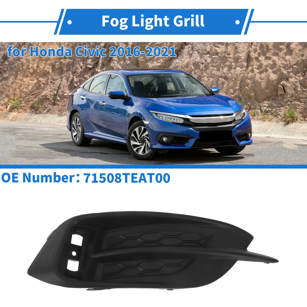 Rear Left Fog Light Grill Replacement for Honda Civic (2016–2021)