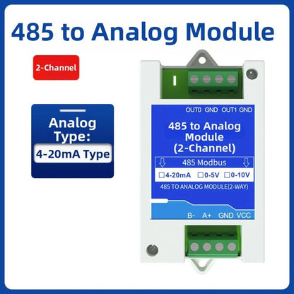 RS485 Analog Acquisition Module for Industrial Sensors (4-20mA, 0-5V, 0-10V)