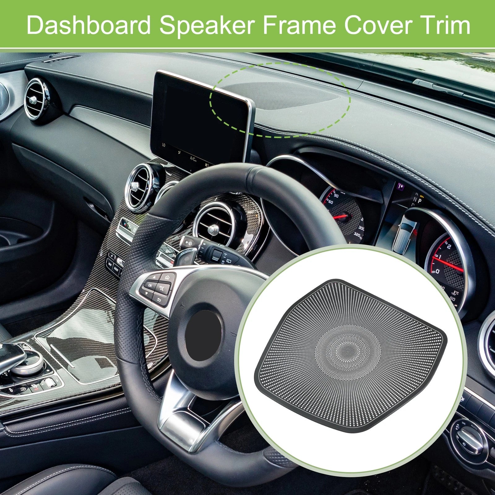 Dashboard Speaker Frame Cover Trim Replacement for Mercedes Benz C GLC (2015–2021)