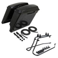 5" Stretched Hard Saddle Bags & Conversion Bracket for Harley Softail (1984–2017)