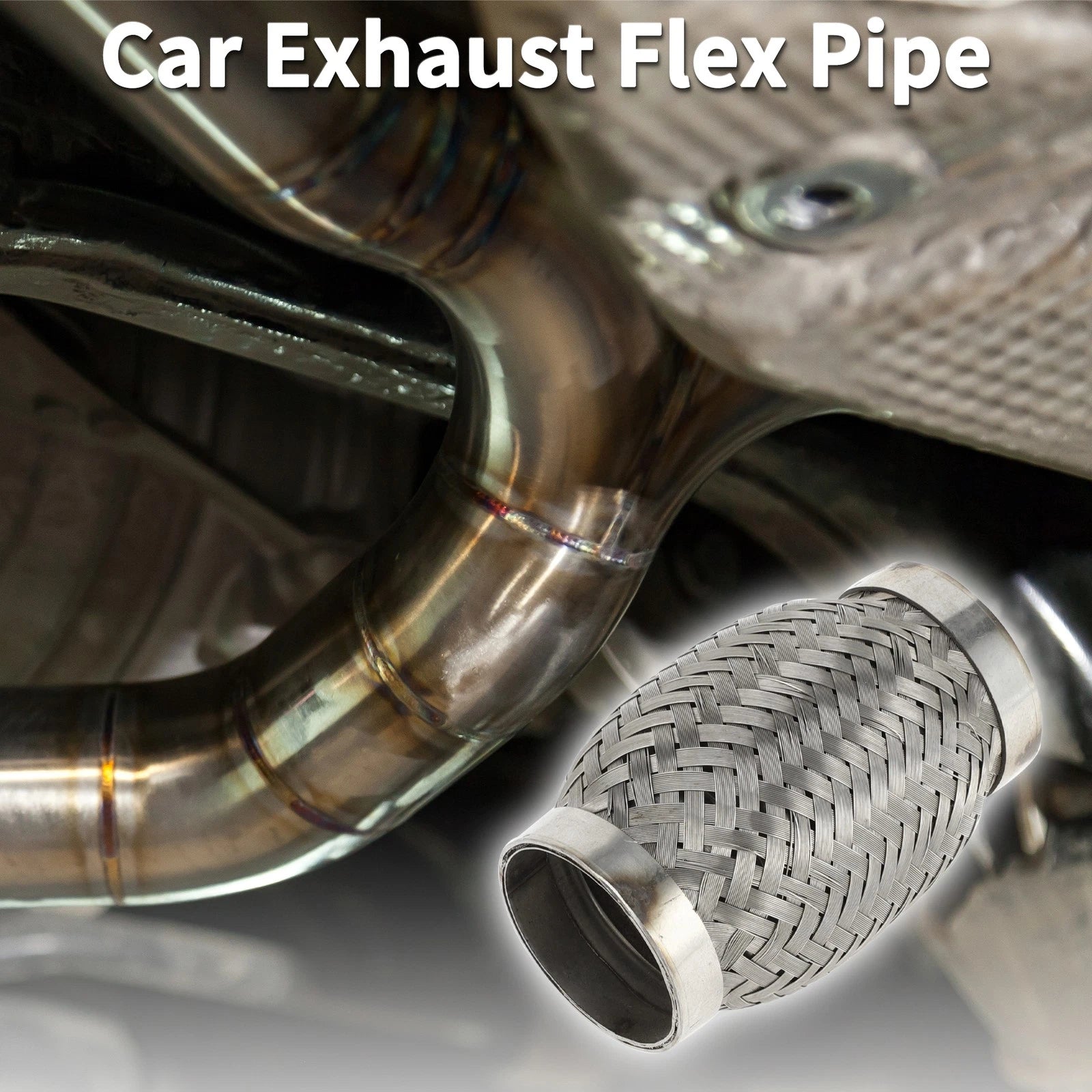 2 Inch OD Exhaust Flex Pipe for Universal Applications (1Pc)