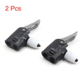 Dual Head Pump Hose Adapter Connector for Bike Bicycle (2 Pack) (Black)