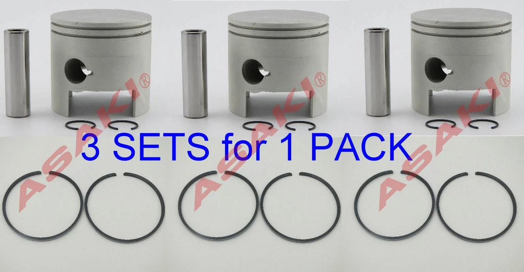 Piston Kit 0.25 with Piston Ring for Yamaha Outboard 55/85 HP (X3)