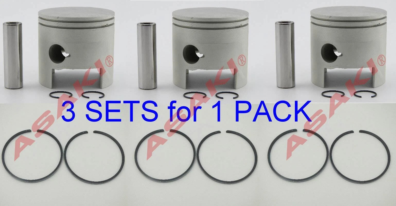 Piston Kit 0.25 with Piston Ring for Yamaha Outboard 55/85 HP (X3)