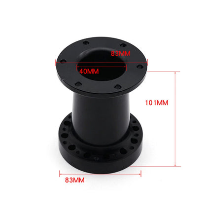 Black 4" Universal Racing Car Steering Wheel Hub Extender Extension Spacer Kit