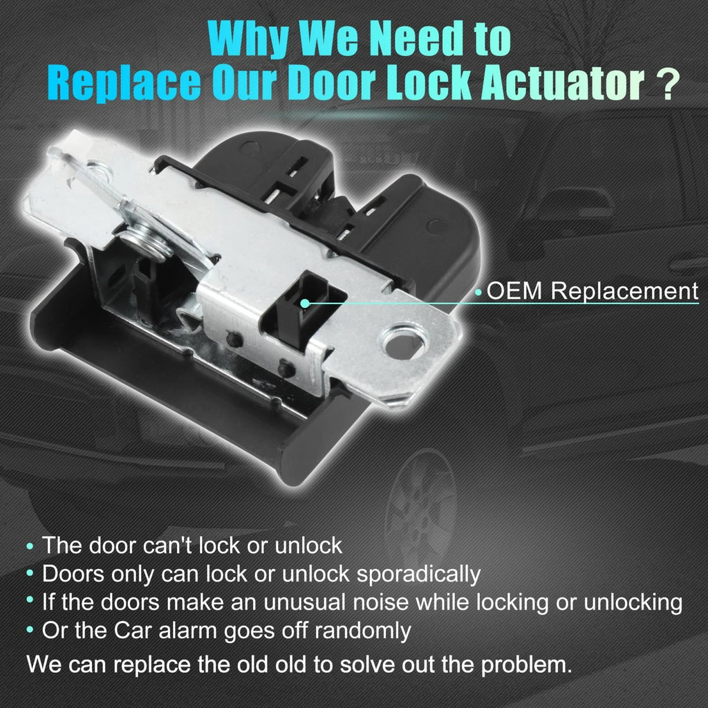 Door Lock Actuator Motor Rear Side Replacement for Volkswagen Golf MK4 (1997–2005)