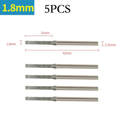 5PCS Diamond Coated Drill Bits for Glass Jade Amber