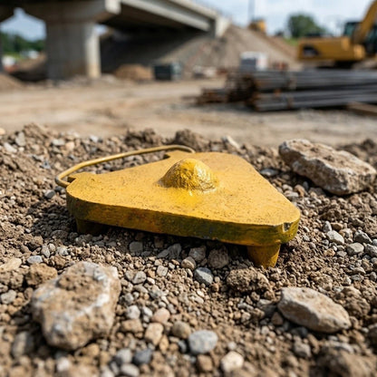 Leveling Rod Pad for Outdoor Construction Sites - Wear-resistant Cast Iron