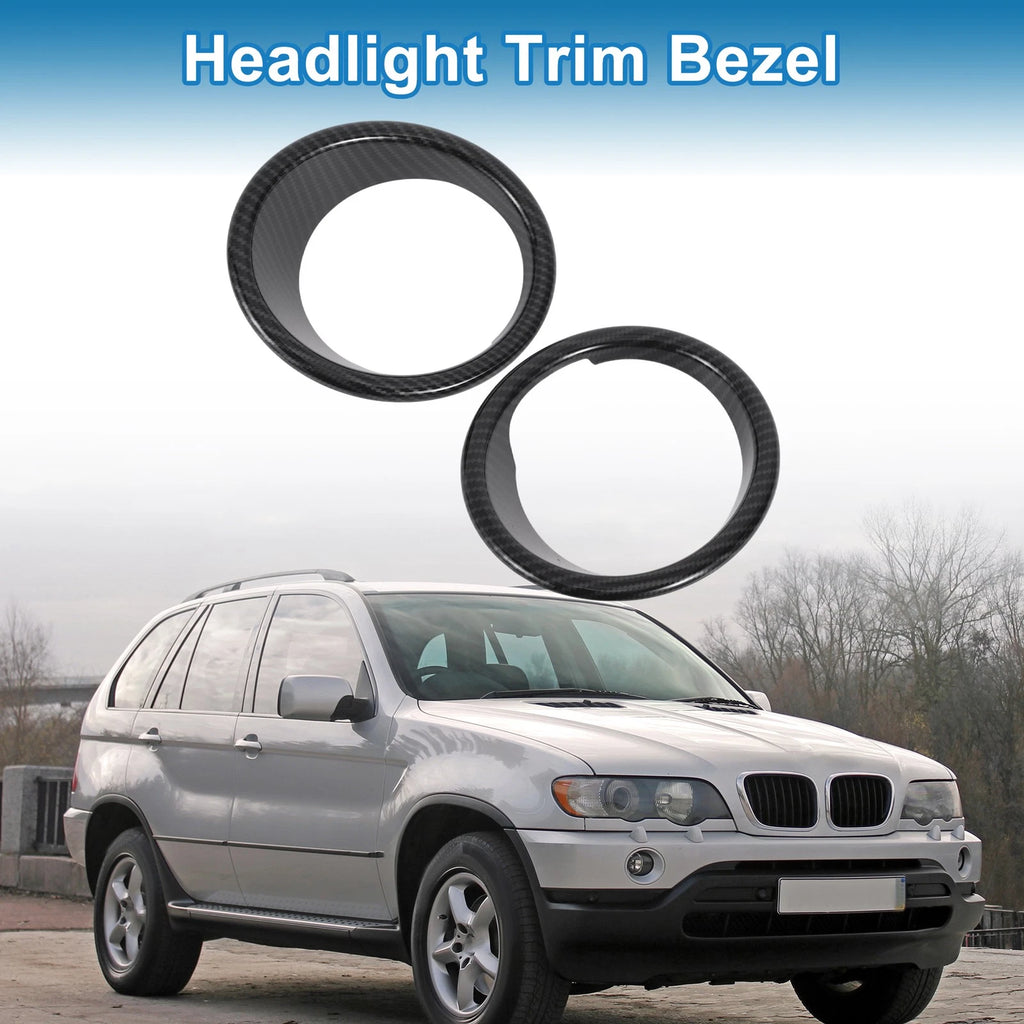 Headlight Trim Bezels Front Left Right Replacement for BMW X5 (2014–2018)