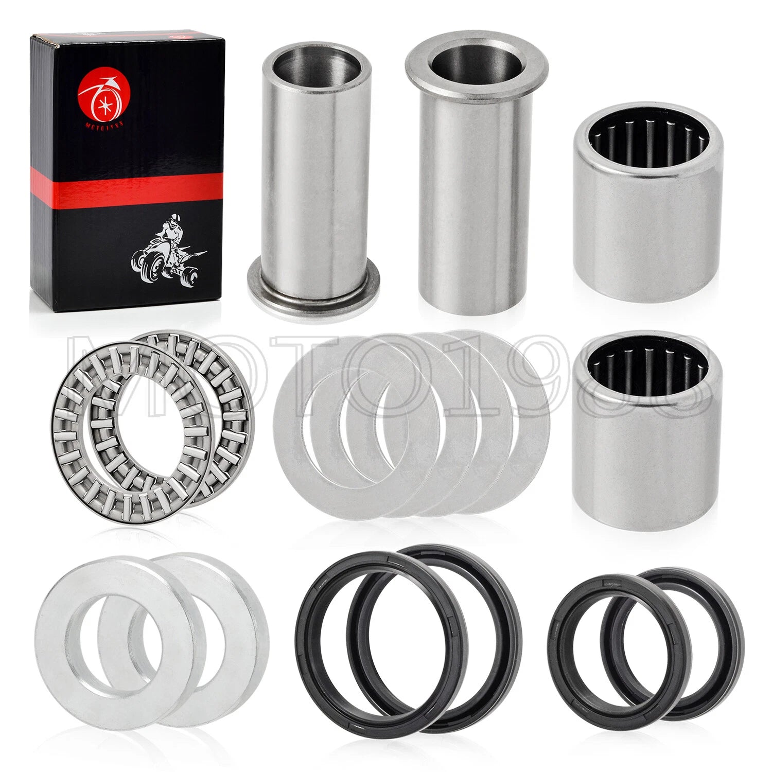 Swing Arm Bearings Seals Rebuild Kit for Suzuki RM125 RM250 RMZ250 RMZ450 (1996–2008)