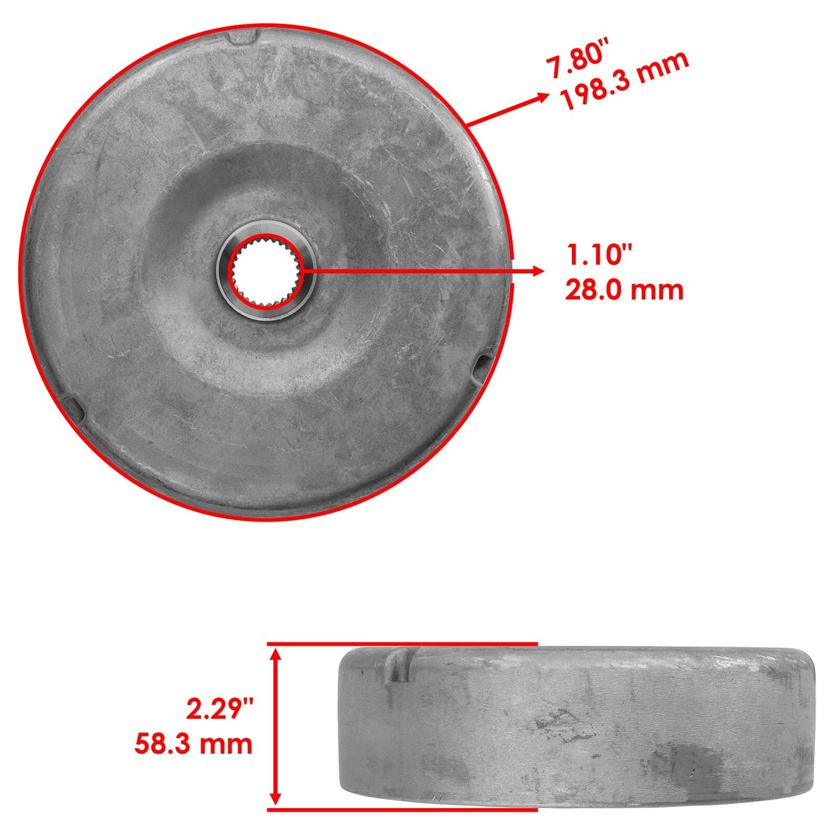 Rear Brake Drum Replacement for Honda Foreman Rubicon 500 TRX500FA (2001–2014)