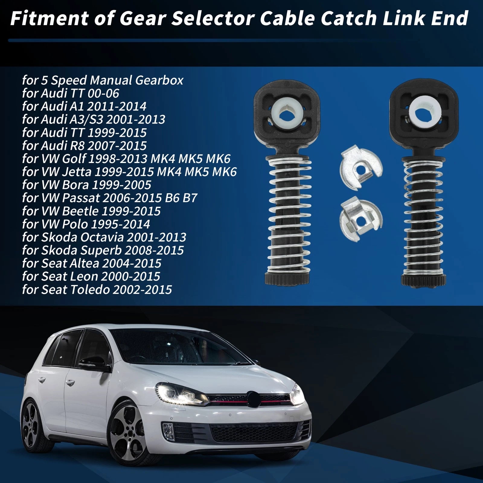 Gear Selector Shifter Cable End Replacement for Audi VW (2005–2018)