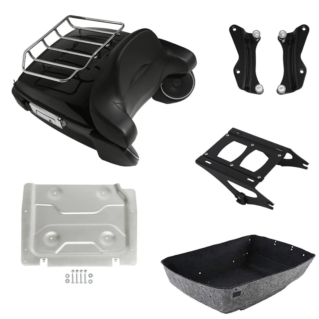 Backrest Light Speakers Mount Rack Plate for Harley Touring (2014–2026)