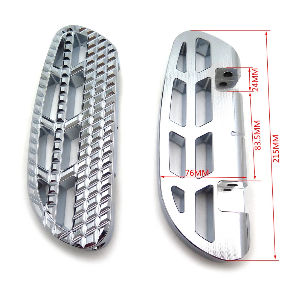 2PC Dominator Leaf Passenger Footboard Knob for Harley Road (1993–2019)