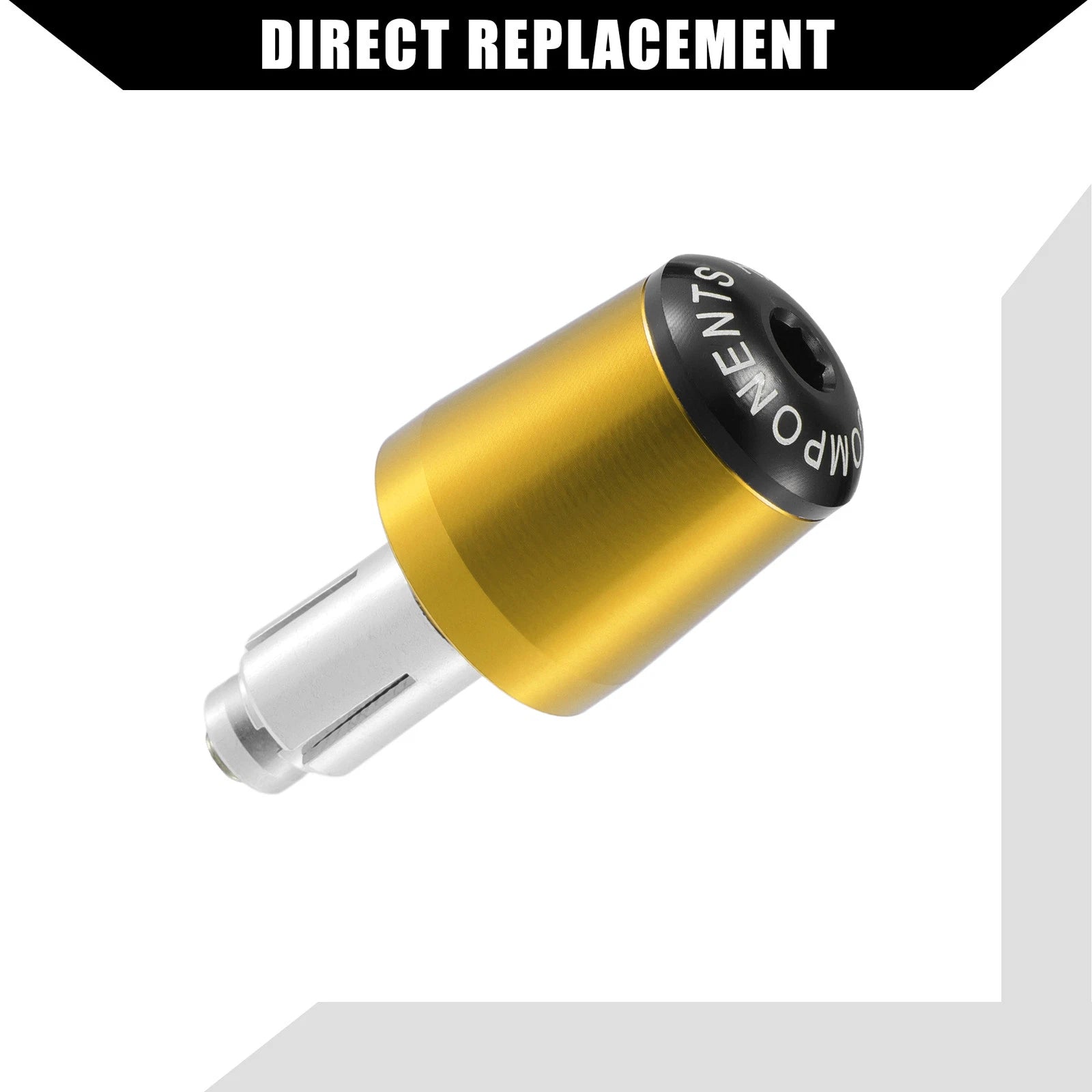 2X Handlebar End Plugs 7/8" for Honda Gold Tone