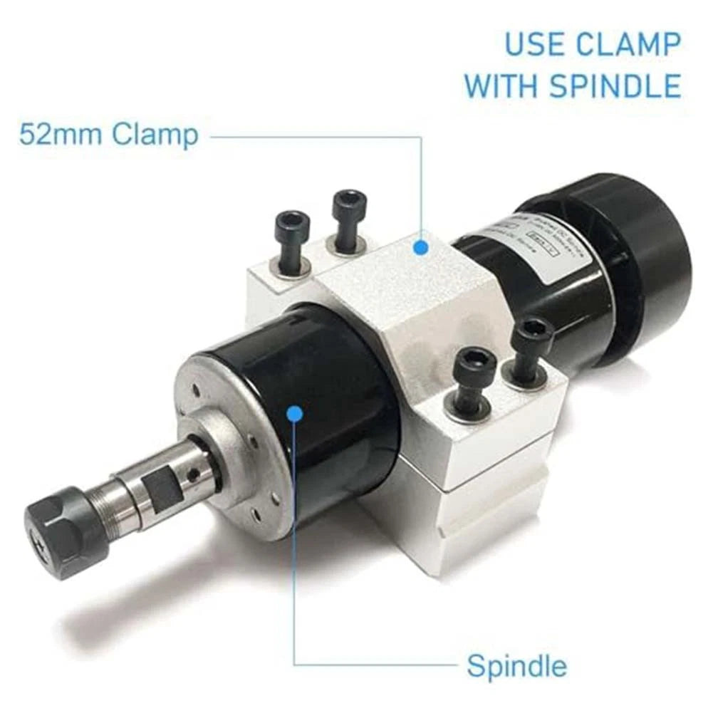52mm CNC Bracket Fixture with Aluminum Clamp & 4 Mounting Screws