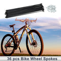 Bicycle Spokes Nipple Set 251mm Length Carbon Steel Black for Universal (—)
