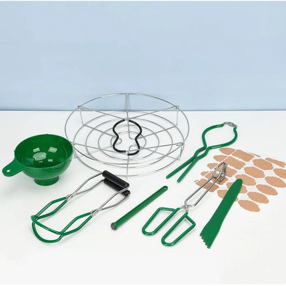 Set of 4 Kitchen Utensils with Non-Slip Jar Lifter for Canning Tools