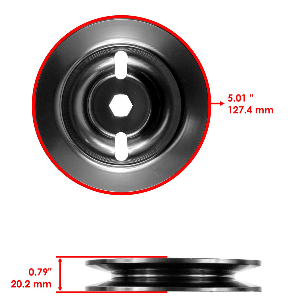 Deck Spindle Assembly with Pulley Replacement for John Deere Sabre 1948GV 1948HV (2010–2010)
