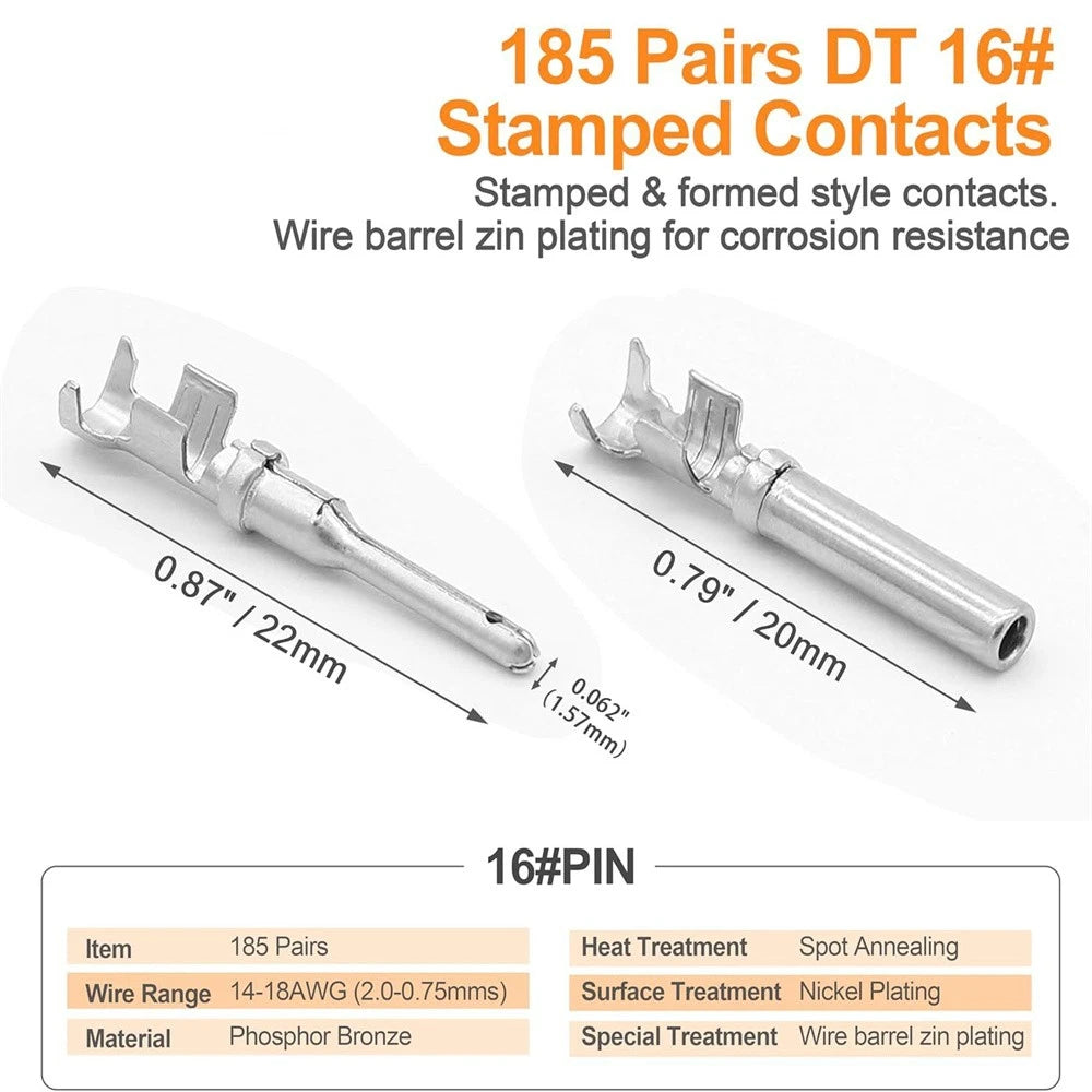 603× DT Connector Kit w/ Removal Tool Waterproof Automotive Electrical Connector
