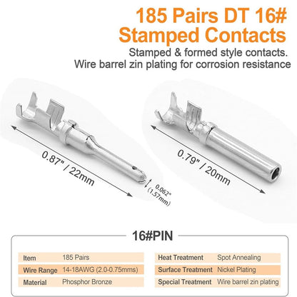 603× DT Connector Kit w/ Removal Tool Waterproof Automotive Electrical Connector