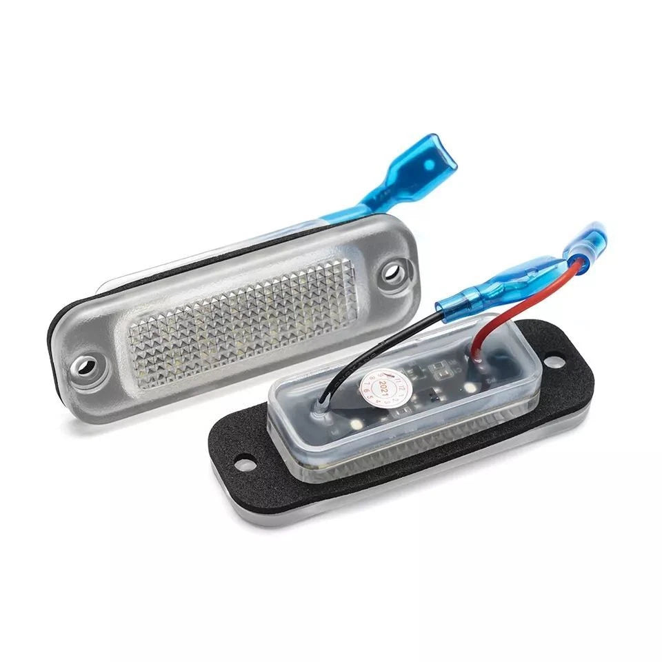 2Pc LED White License Plate Light for Mercedes Benz G-Wagon W463 (2012–2024)