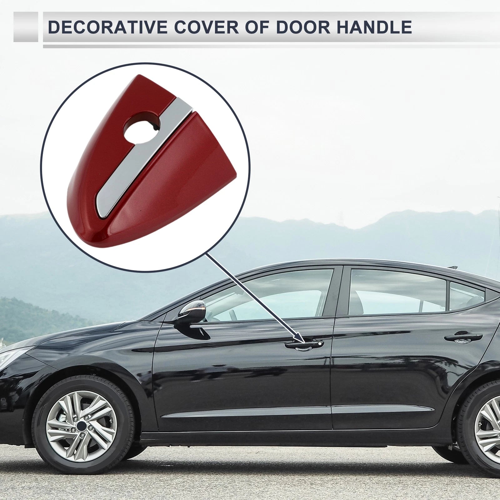 Front Left Door Handle Lock Cylinder Cover Replacement for Toyota Corolla (2014–2018)