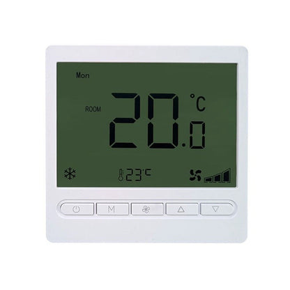 White LCD Thermostat for AC and Electric Floor Heating