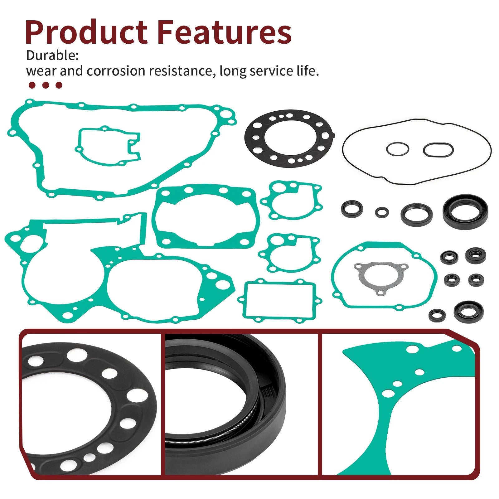 Complete Engine Gasket & Oil Seal & O-Ring Kit for Honda CR250R (2002–2004)