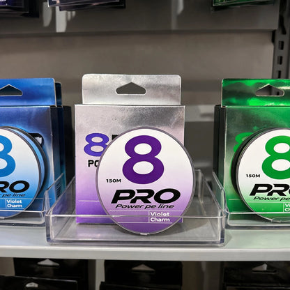 Smooth Round PE Fishing Line 150M 8 Strand Purple Low Stretch