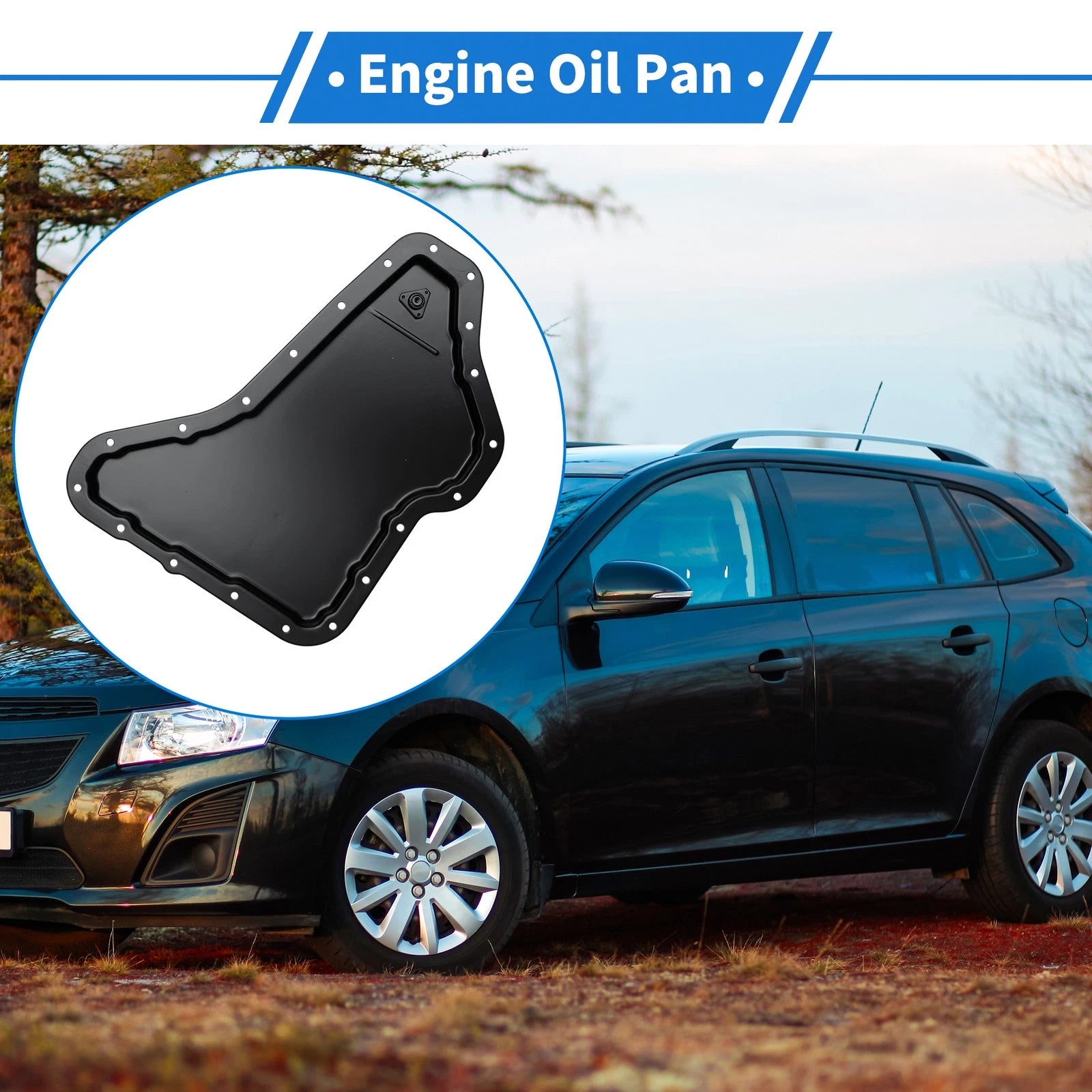 Engine Oil Pan Replacement for Chevrolet Impala (2000–2005) Steel Black