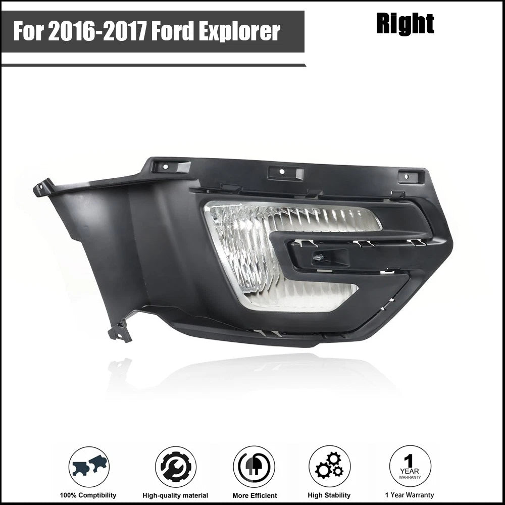 Front Fog Driving Light with Bezel Halogen for Ford Explorer (2016–2017)