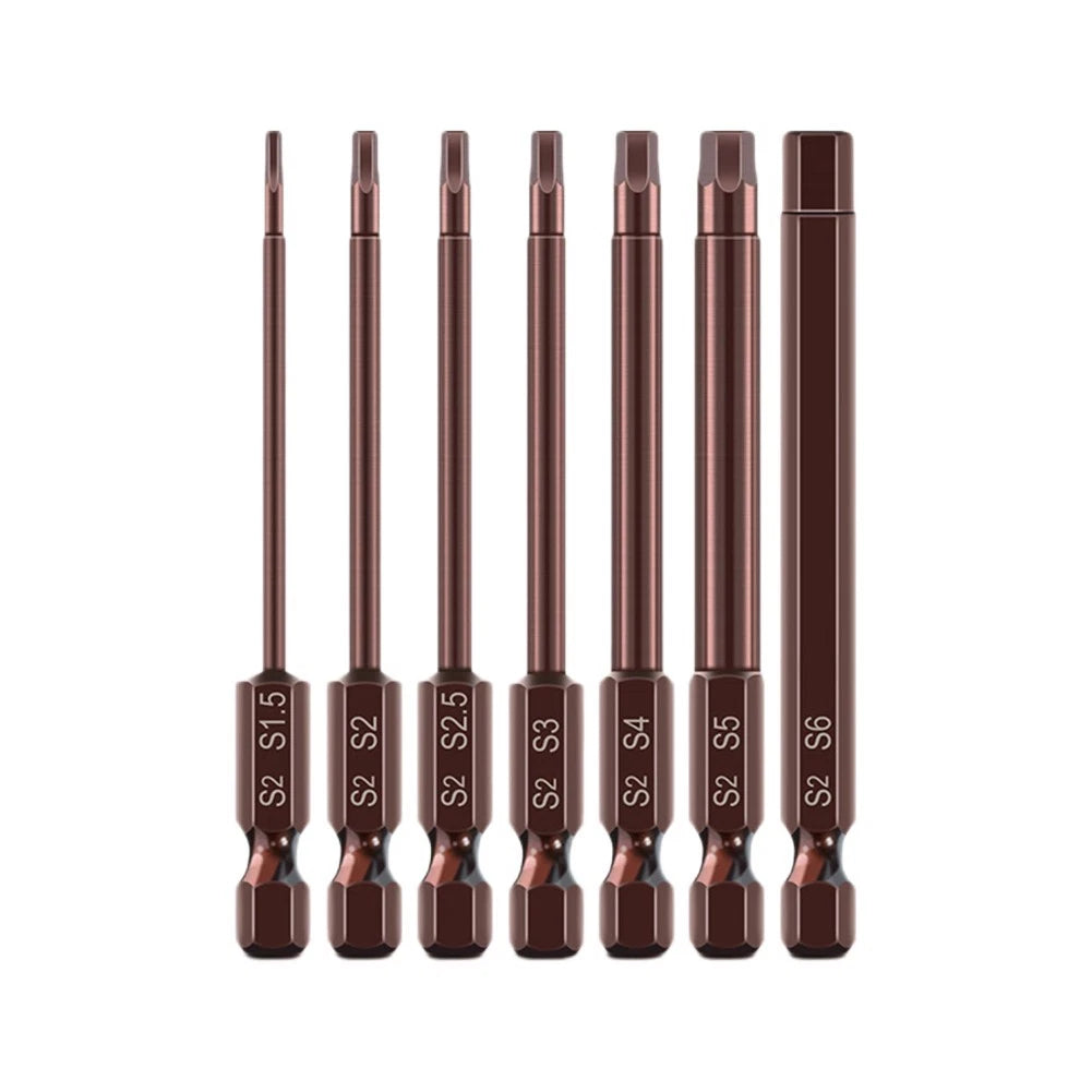 7 Piece Hex Screwdriver Bits Set 65mm Length