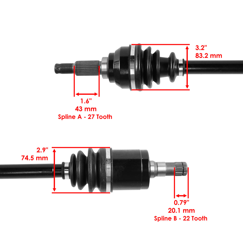 Front Left Complete CV Joint Axle Replacement for John Deere Gator M (2020–2024)