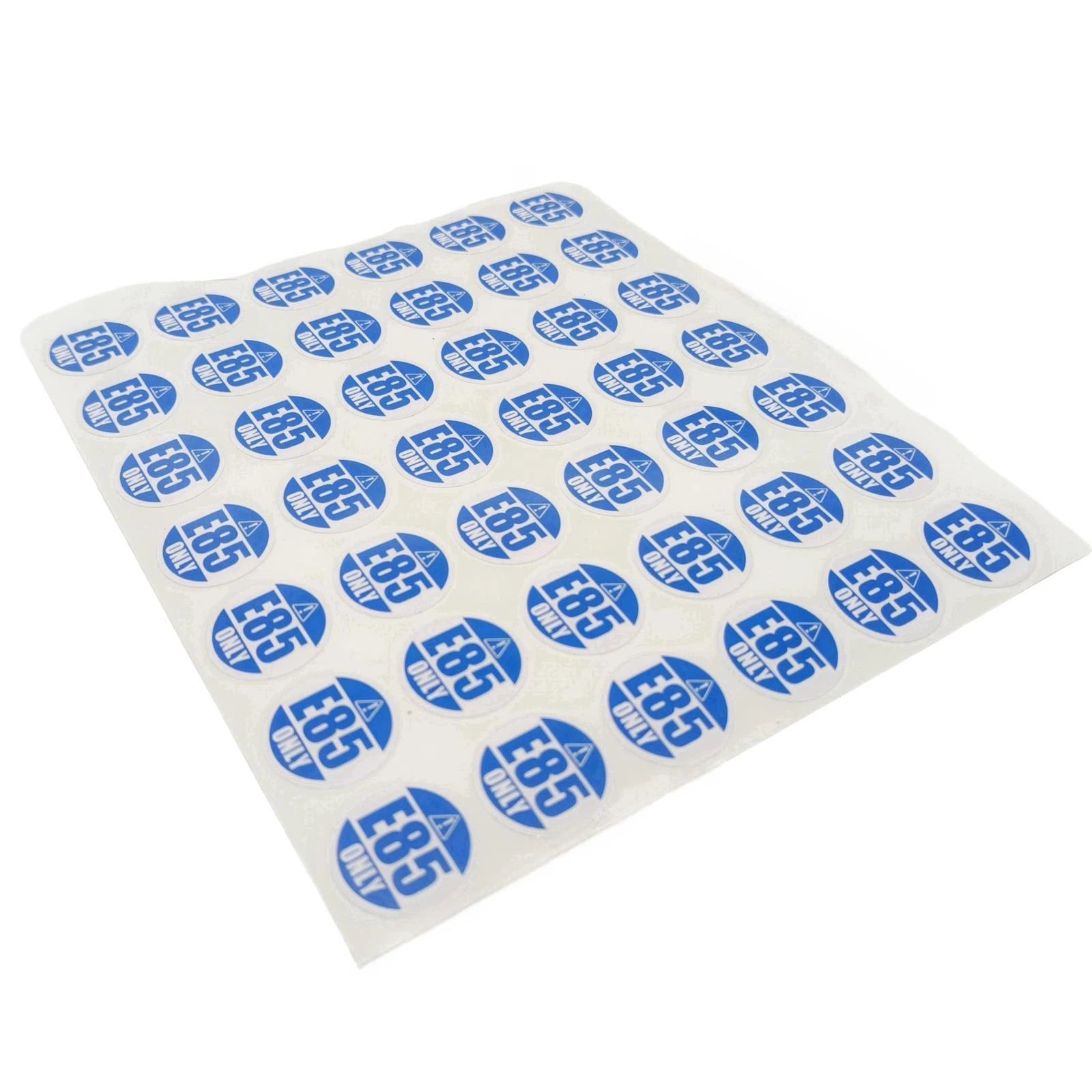 42 Pack E85 Stickers for Ethanol Fuel Systems (1" Round Vinyl Labels)