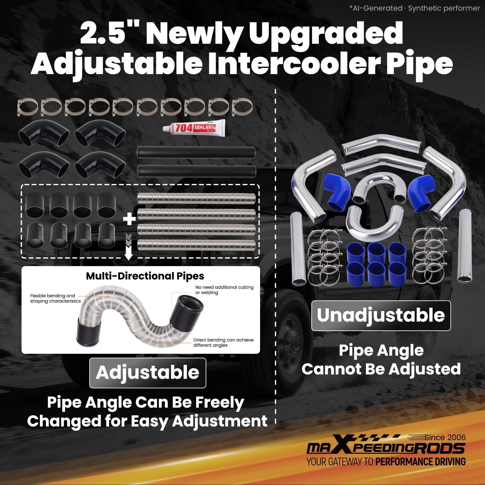 Intercooler Pipe Kit for Universal (63.5mm)